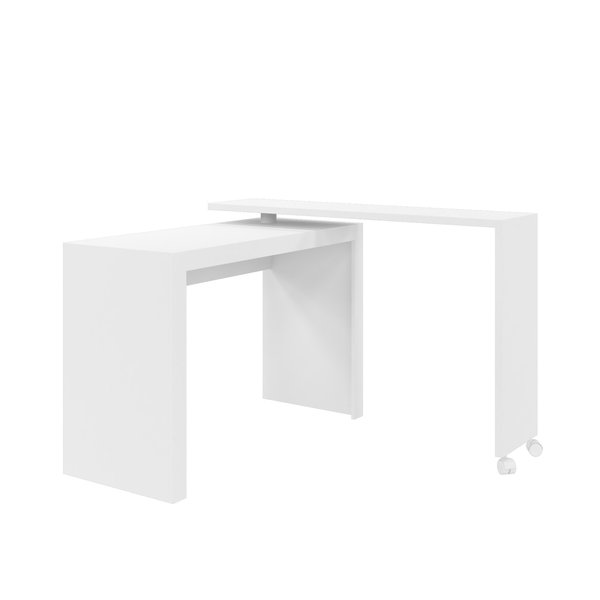 Manhattan Comfort Nested Desk, 18.11" D, 47.24" W, 32.09" H, White, High Quality MDP 33AMC6